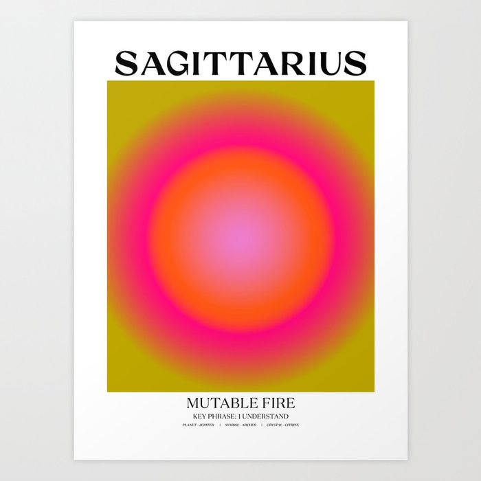Sagittarius Gradient Print Art Print
