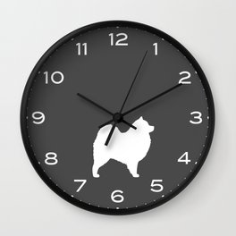 Samoyed Silhouette Wall Clock