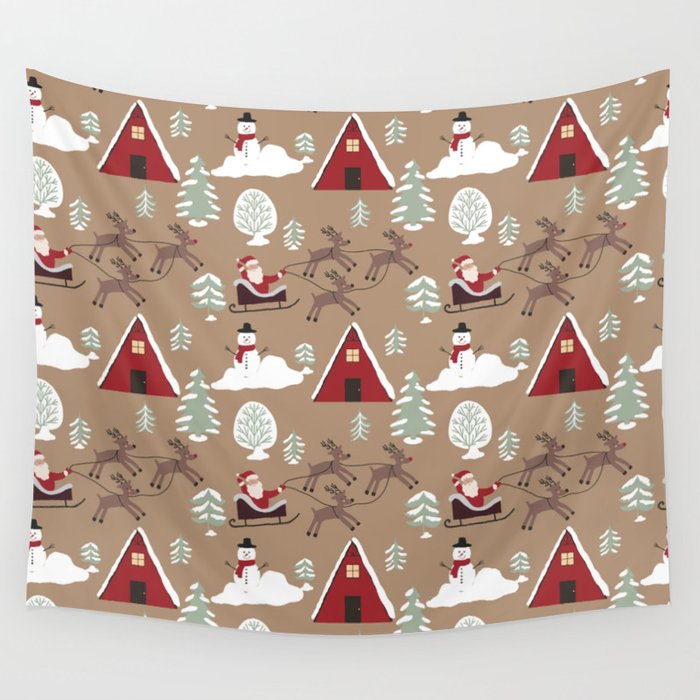 Christmas Pattern Wall Tapestry