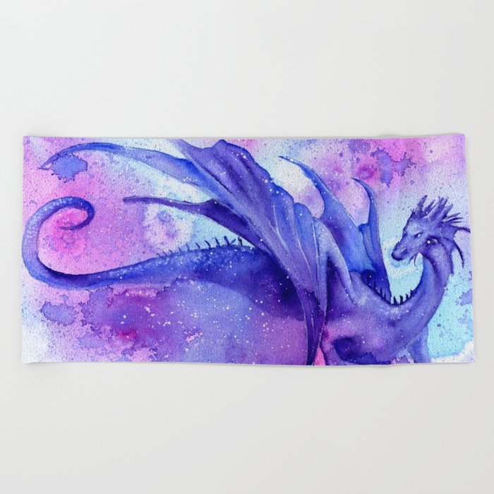 Purple Dragon Beach Towel