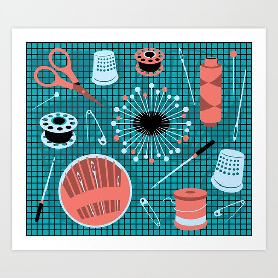 pins and needles Art Print