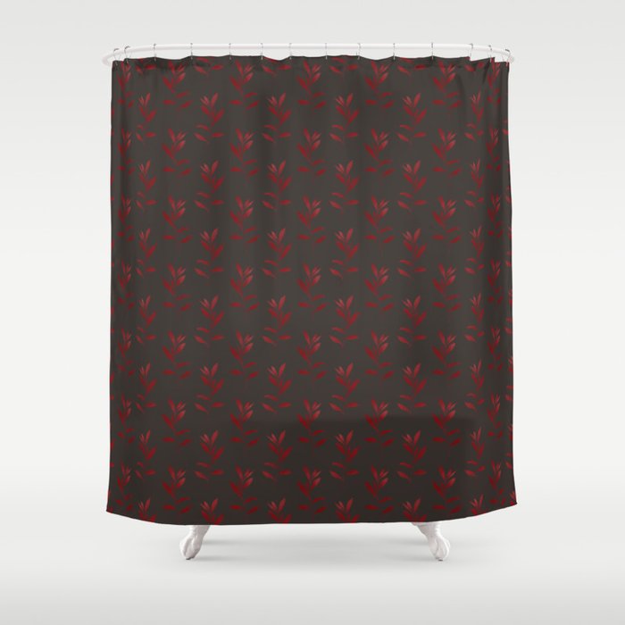 burgundy and brown shower curtain