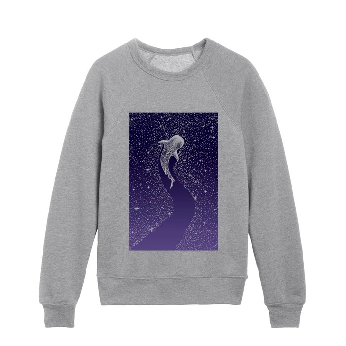 Star Eater - space from Dark Blue to Purple Kids Crewneck