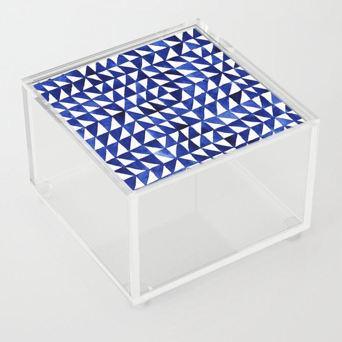 Triangle Grid ultramarine Acrylic Box