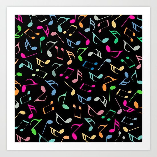 Music Colorful Notes II Art Print