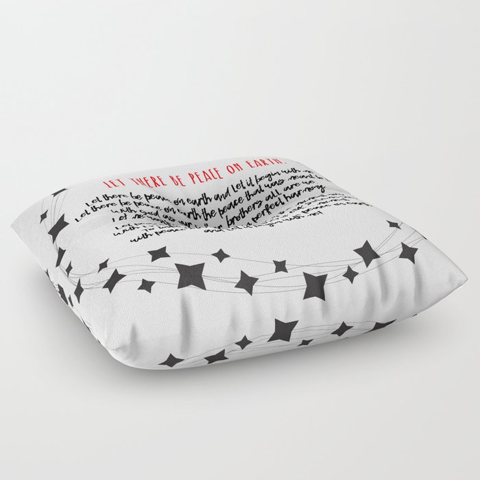 Let There Be Peace on Earth Floor Pillow