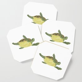  sea ​​turtle cartoon in digital painting Coaster