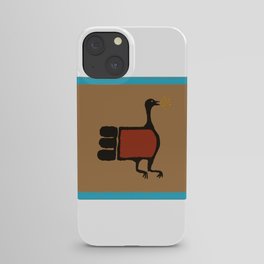 Turkey Petroglyph with Turquoise  iPhone Case