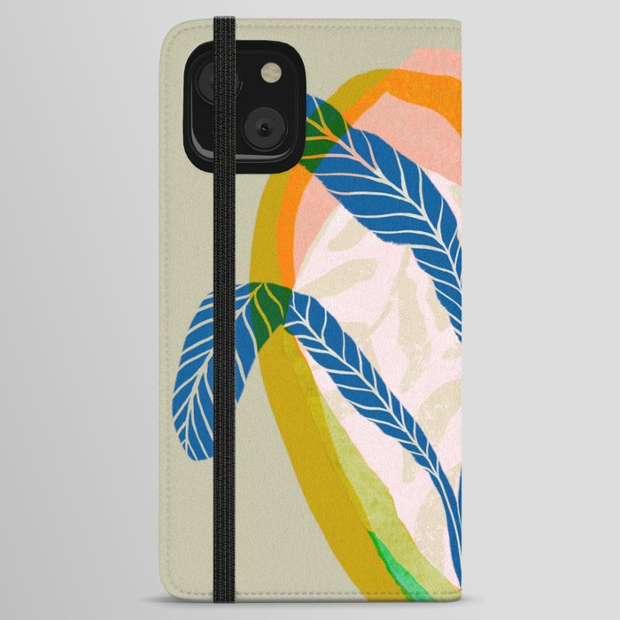 Minimalist Tropical Plant iPhone Wallet Case