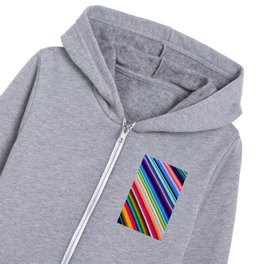 Popular Abstract Colorful Stripes Collection Kids Zip Hoodie