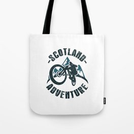 Scotland mountain biking. Perfect present for mother dad friend him or her  Tote Bag | Scotland Vacation, Scotland Biking, Scotland Hill, Scotland Gift, Scotland Downhill, Scotland Bicycle, Graphicdesign, Scotland Wall Art, Scotland Cyclist, Scotland Merch 