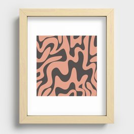 22 Abstract Liquid Swirly Shapes 220725 Valourine Digital Design Recessed Framed Print