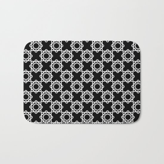 Art Deco. " Lola " black background . Bath Mat