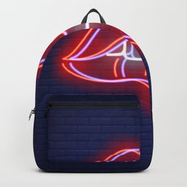 Neon Lips  Backpack