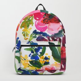 my floral garden in watercolor Backpack