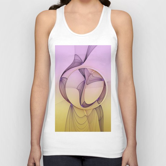 Modern Beauty, Abstract Fractal Art Unisex Tank Top