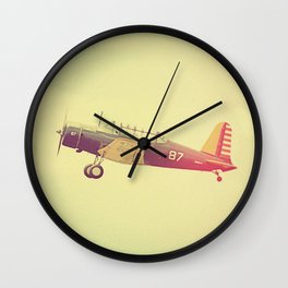 Retro Antique Fighter Plane // Airplanes Wall Clock
