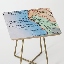 Californina Camping Map Side Table
