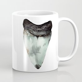 Watercolor Fossil Megalodon Shark Tooth Coffee Mug