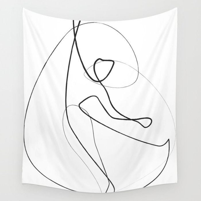 Female body tapestry online