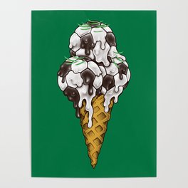 Ice Cream Soccer Balls Poster