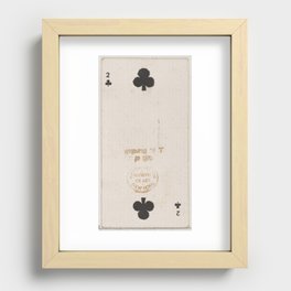 Two of Clubs (black), from the Playing Cards series (N84) for Duke brand cigarettes Recessed Framed Print