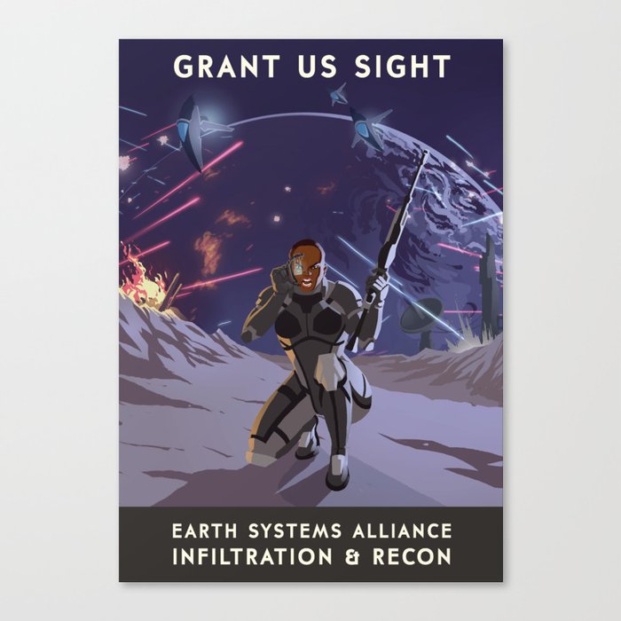 Mass Effect 3- Infiltrator Propaganda Canvas Print