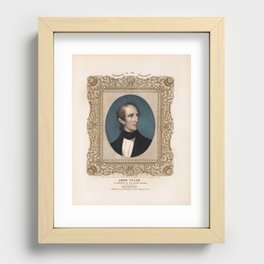 President John Tyler - Vintage Color Portrait Recessed Framed Print
