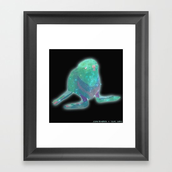 Albino Seal From The Cosmos Framed Art Print