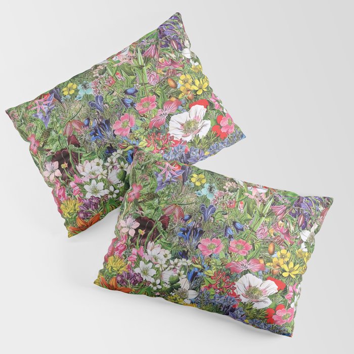 Botanical Bloom Nature Wildflower Pillow Sham