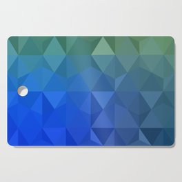 Multicolor green, blue polygonal illustration, which consist of triangles. Geometric background in Origami style with gradient. Triangular design Cutting Board