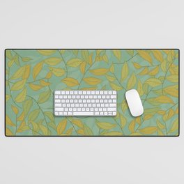 Floating Branches (Teal) Desk Mat