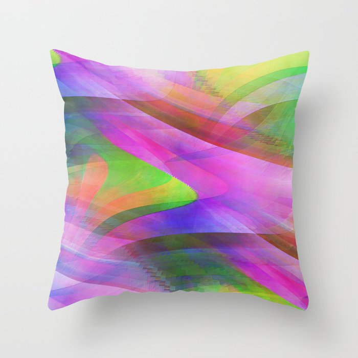 Multicolored abstract Throw Pillow