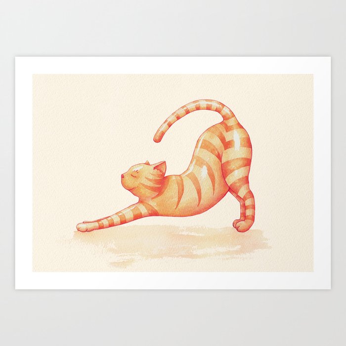 Yoga Cat Art Print