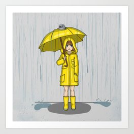 The Yellow Raincoat Art Print