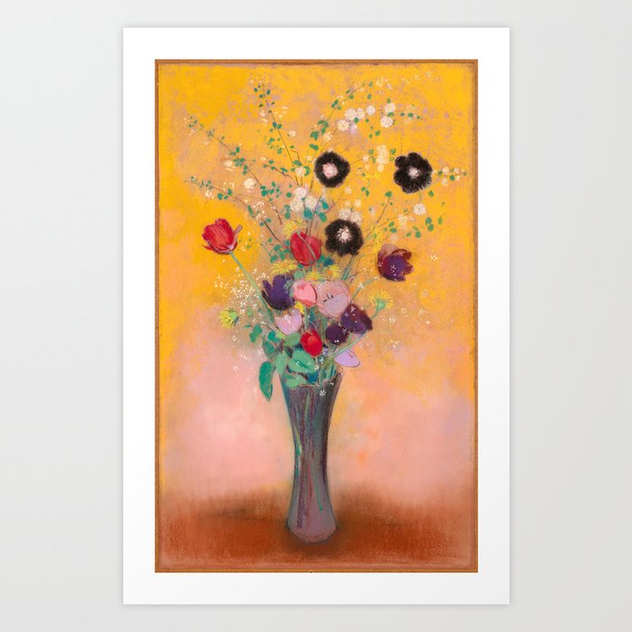 Vase Of Flowers Redon French Art Print