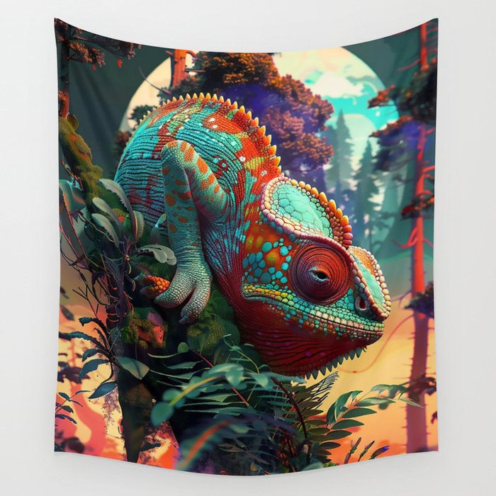 Chameleon Dreamscape Wall Tapestry