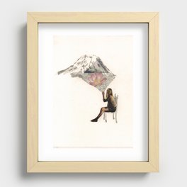 Imagination is more important than knowledge. Knowledge is limited. Recessed Framed Print