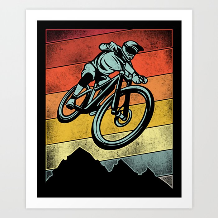 Mountain Bike Mtb Mountain Bike Retro Retro Vintage Art Print by