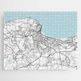 Algiers City Map of Algeria - Circle Jigsaw Puzzle