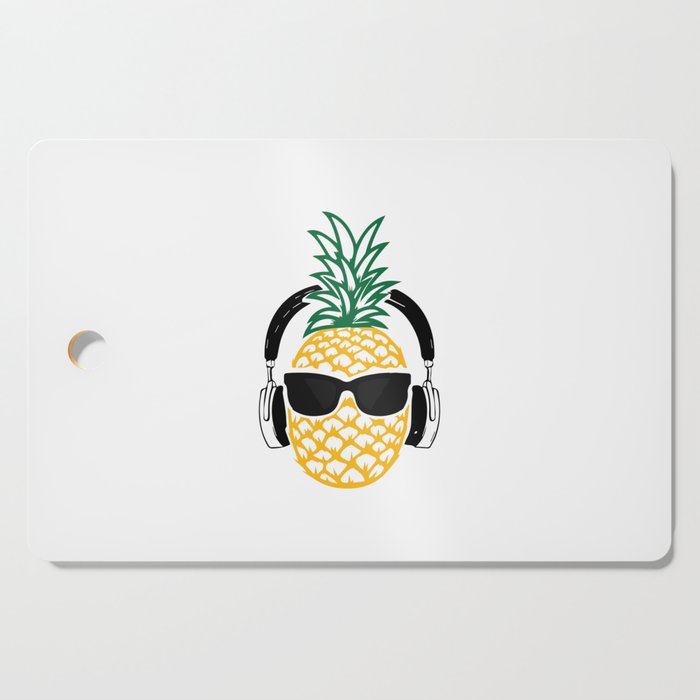 Cool Music Lover Pineapple Design  Cutting Board