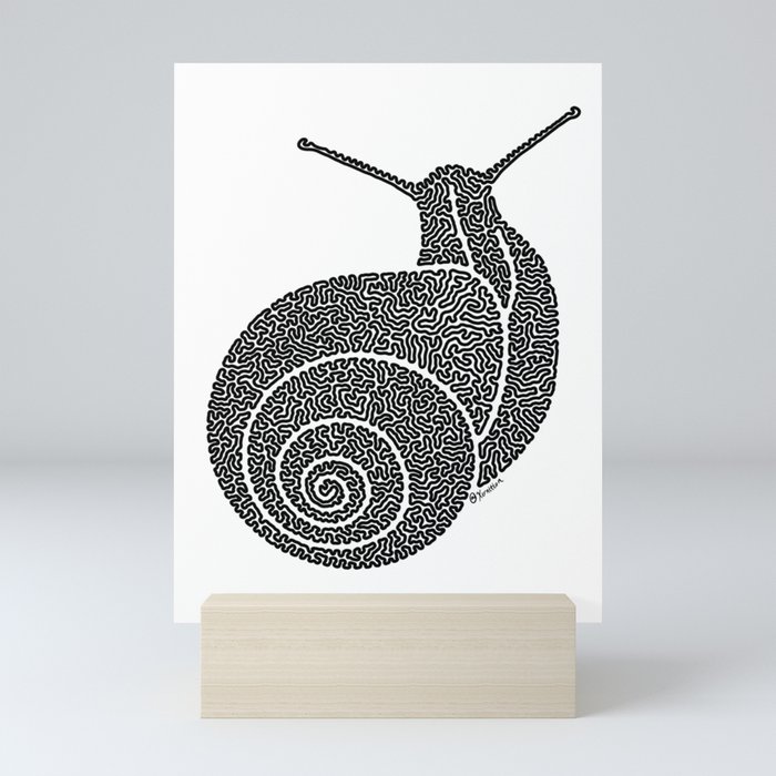 Squiggle Snail Mini Art Print