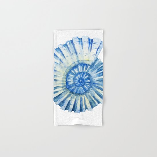 Blue Sea Snail Hand & Bath Towel