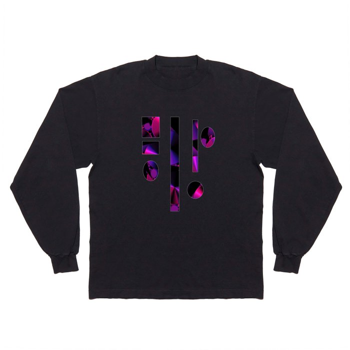 Abstract 344 a berry and black kaleidoscope Long Sleeve T Shirt