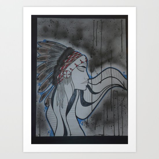 Indian. Art Print