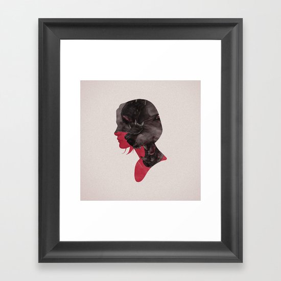 Scary thoughts. Framed Art Print