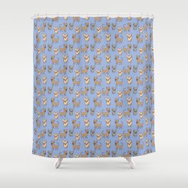 Chihuahua chihuahuas - blue Shower Curtain