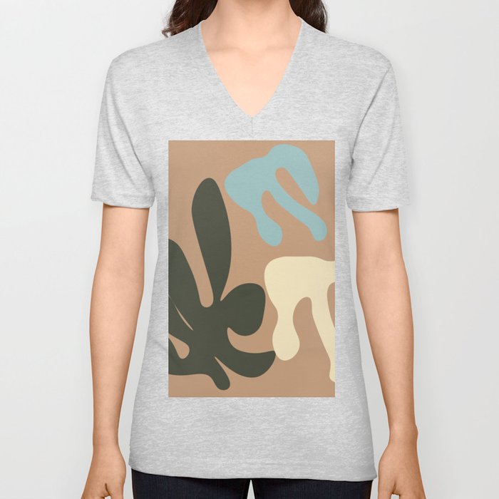5 Abstract Shapes 211214 Minimal Art  V Neck T Shirt