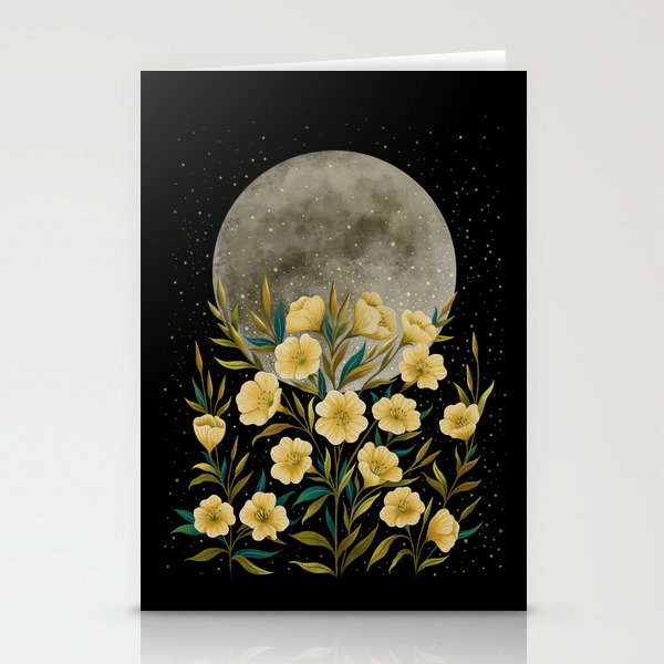 Moon Greeting- Yellow Evening Primrose Stationery Cards