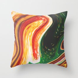 SNAKE Throw Pillow | Melt, Black And White, Digital, Texture, Pattern, Color, Distort, Oil, Red, Marble 